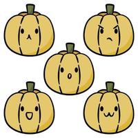 Cute pumpkin characters. Decorative vector. Halloween Festival. vector