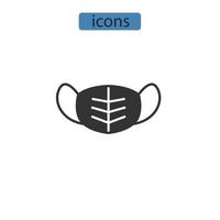 medical mask icons  symbol vector elements for infographic web