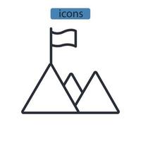 ambition icons symbol vector elements for infographic web