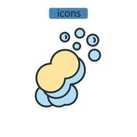 iconos de jabón símbolo elementos vectoriales para web infográfico