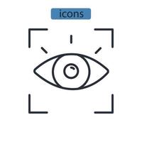 Vision icons symbol vector elements for infographic web