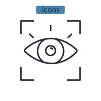 iconos de visión símbolo elementos vectoriales para web infográfico vector