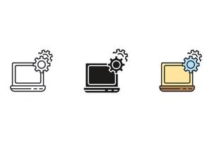 iconos de productividad símbolo elementos vectoriales para web infográfico vector