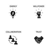 core values icons set . core values pack symbol vector elements for infographic web