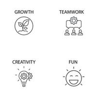 core values icons set . core values pack symbol vector elements for infographic web