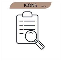 investigation icons symbol vector elements for infographic web