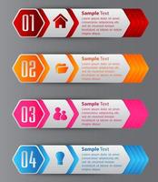 Colorful 4-step Infographic vector