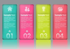 Colorful 4-step Infographic vector