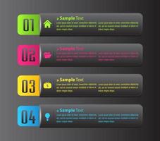 colorida infografía de 4 pasos vector