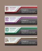 Colorful 4-step Infographic vector