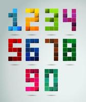 Colorful Number Set vector