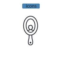 mirror icons  symbol vector elements for infographic web