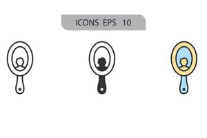 mirror icons  symbol vector elements for infographic web