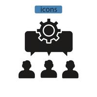 Teamwork icons symbol vector elements for infographic web