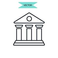 Justice icons symbol vector elements for infographic web