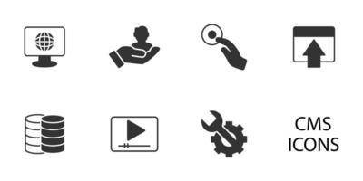 cms icons set . cms pack symbol vector elements for infographic web