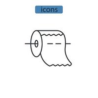 toilet paper icons  symbol vector elements for infographic web