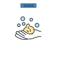 hand wash icons  symbol vector elements for infographic web