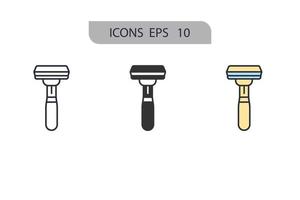 Razor icons  symbol vector elements for infographic web