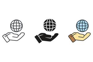 responsibility icons symbol vector elements for infographic web