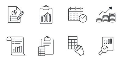 Fiscal year icons set . Fiscal year pack symbol vector elements for infographic web