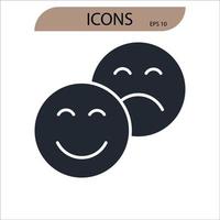 emotions icons symbol vector elements for infographic web