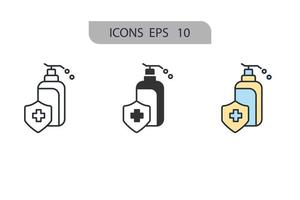 antiseptic icons  symbol vector elements for infographic web