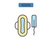 tampons pad icons  symbol vector elements for infographic web
