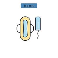 tampons pad icons  symbol vector elements for infographic web