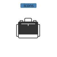 artículos de tocador bolsa iconos símbolo elementos vectoriales para infografía web vector