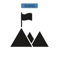 ambition icons symbol vector elements for infographic web