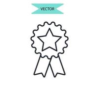 iconos de calidad símbolo elementos vectoriales para web infográfico vector