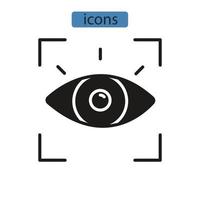 iconos de visión símbolo elementos vectoriales para web infográfico vector