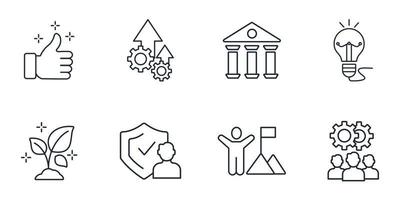 core values icons set . core values pack symbol vector elements for infographic web