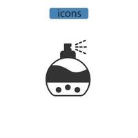 iconos de colonia y perfume simbolizan elementos vectoriales para web infográfico vector