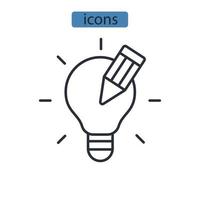 imagination icons symbol vector elements for infographic web