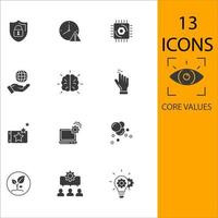 core values icons set . core values pack symbol vector elements for infographic web