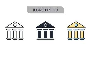 iconos de justicia símbolo elementos vectoriales para web infográfico vector