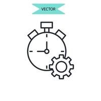 iconos de eficiencia símbolo elementos vectoriales para web infográfico vector