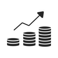 iconos de ingresos símbolo elementos vectoriales para web infográfico vector