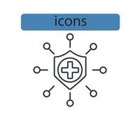 iconos de red símbolo elementos vectoriales para web infográfico vector