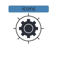 iconos de rendimiento símbolo elementos vectoriales para web infográfico vector