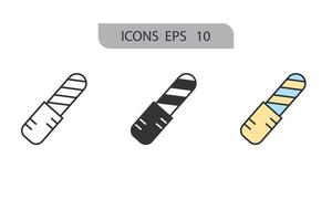 Nail file icons  symbol vector elements for infographic web