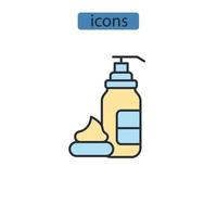 iconos de crema de afeitar símbolo elementos vectoriales para web infográfico vector