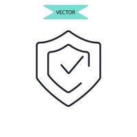 iconos de fiabilidad símbolo elementos vectoriales para web infográfico vector