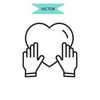 iconos de honestidad simbolizan elementos vectoriales para la web infográfica vector