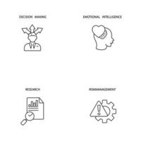 Problem solving icons set . Problem solving pack symbol vector elements for infographic web