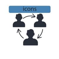 collaboration icons symbol vector elements for infographic web