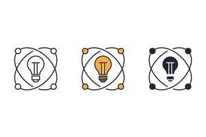 thinking icons symbol vector elements for infographic web