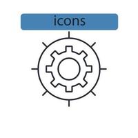 iconos de rendimiento símbolo elementos vectoriales para web infográfico vector